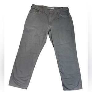 Carhartt Pants Mens 42 Gray Relaxed Fit Canvas Work  Size 42x30
